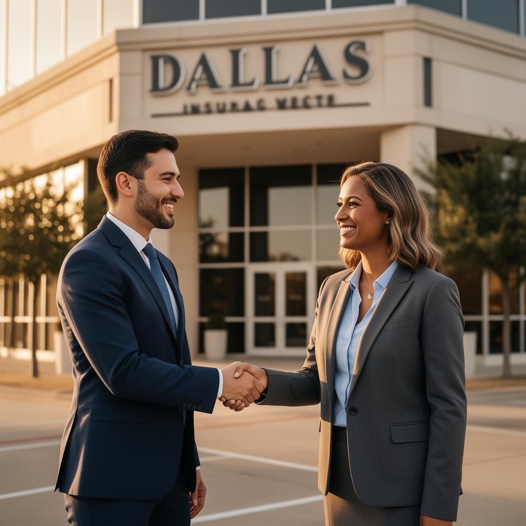 Dallas insurance agent meeting with business owner