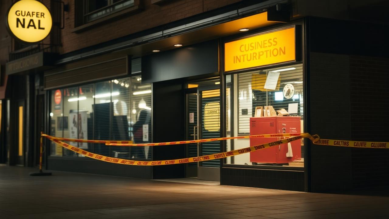 Closed business storefront