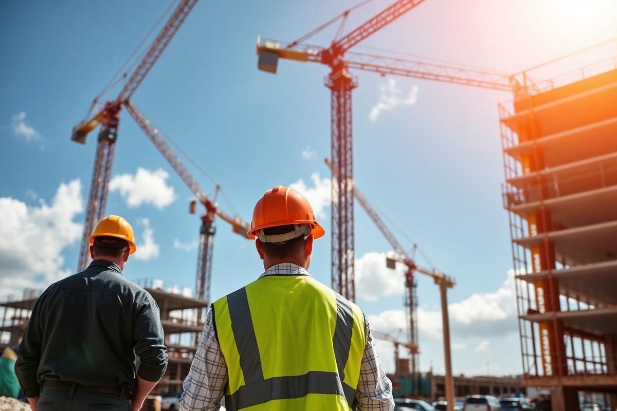 Construction workers on job site in Dallas