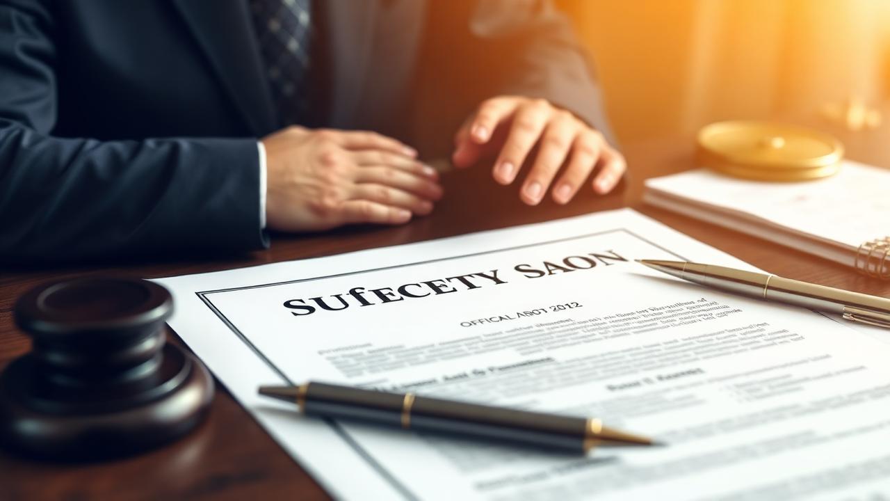 Surety bond document with seal